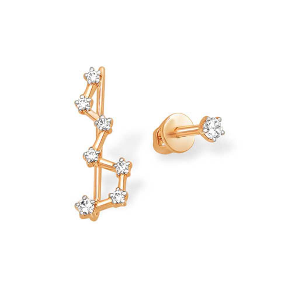 Серьга из золота 585 пробы