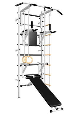 Шведская стенка Sv Sport 508 (Турник стандарт/Брусья/Стойка/Скамья/Канат/Кольца/Лестница)