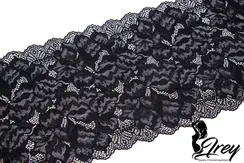 03-266 Кружево эластичное 23 см, черный 170