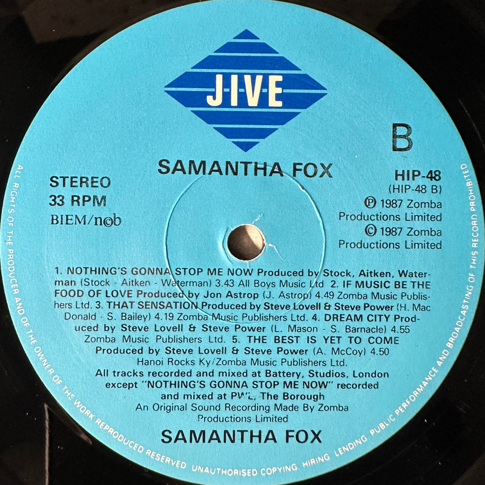 Samantha Fox - Samantha Fox (Скандинавия 1987г.)