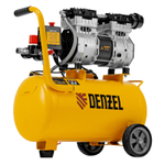 Компрессор DLS950/24 безмаслянный малошумный 950 Вт, 165 л/мин, ресивер 24 л Denzel