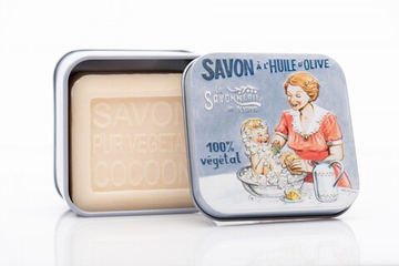 Мыло с шелком в металлической коробке, 100 гр