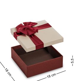 WG-53/1-A Коробка подарочная «Квадрат» цв.бордов/беж.