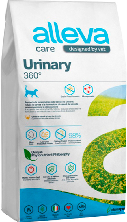 Alleva Care 5кг Urinary Корм для кошек, диетический, для растворения струвитных камней