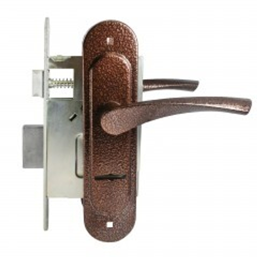 Замок врезной Птимаш ЗВ9-4.07 (ЗВ9-0623) с пружиной медь , с/руч  /11616