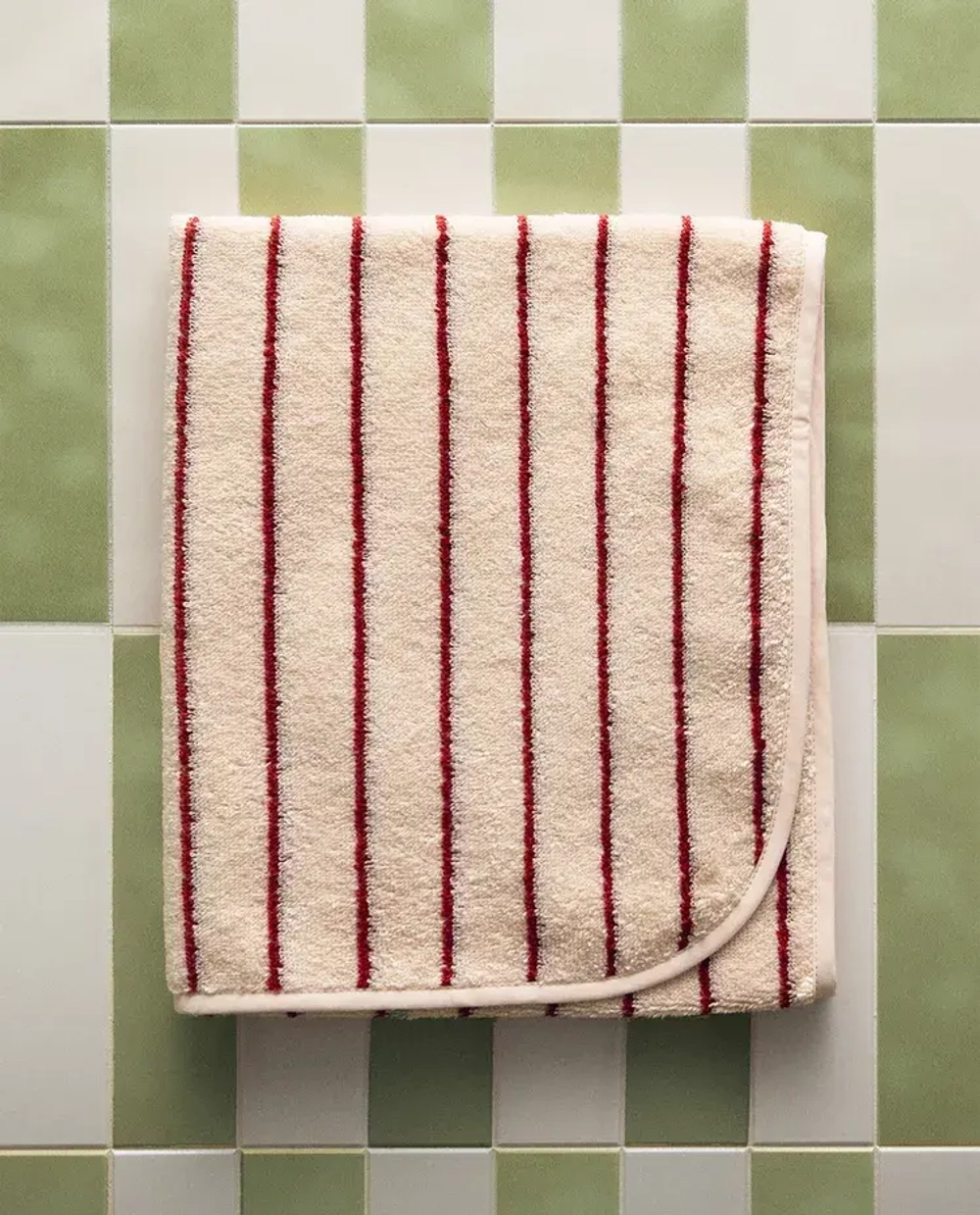 ZARA HOME ДЕТСКОЕ ПОЛОТЕНЦЕ В ПОЛОСКУ, РОЗОВЫЙ