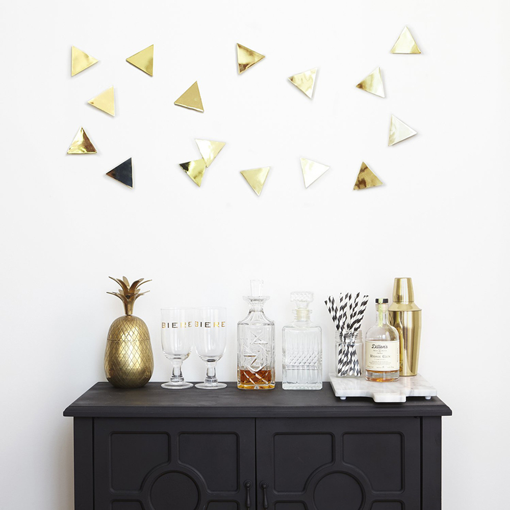 Декор для стен Confetti triangles латунь, Umbra