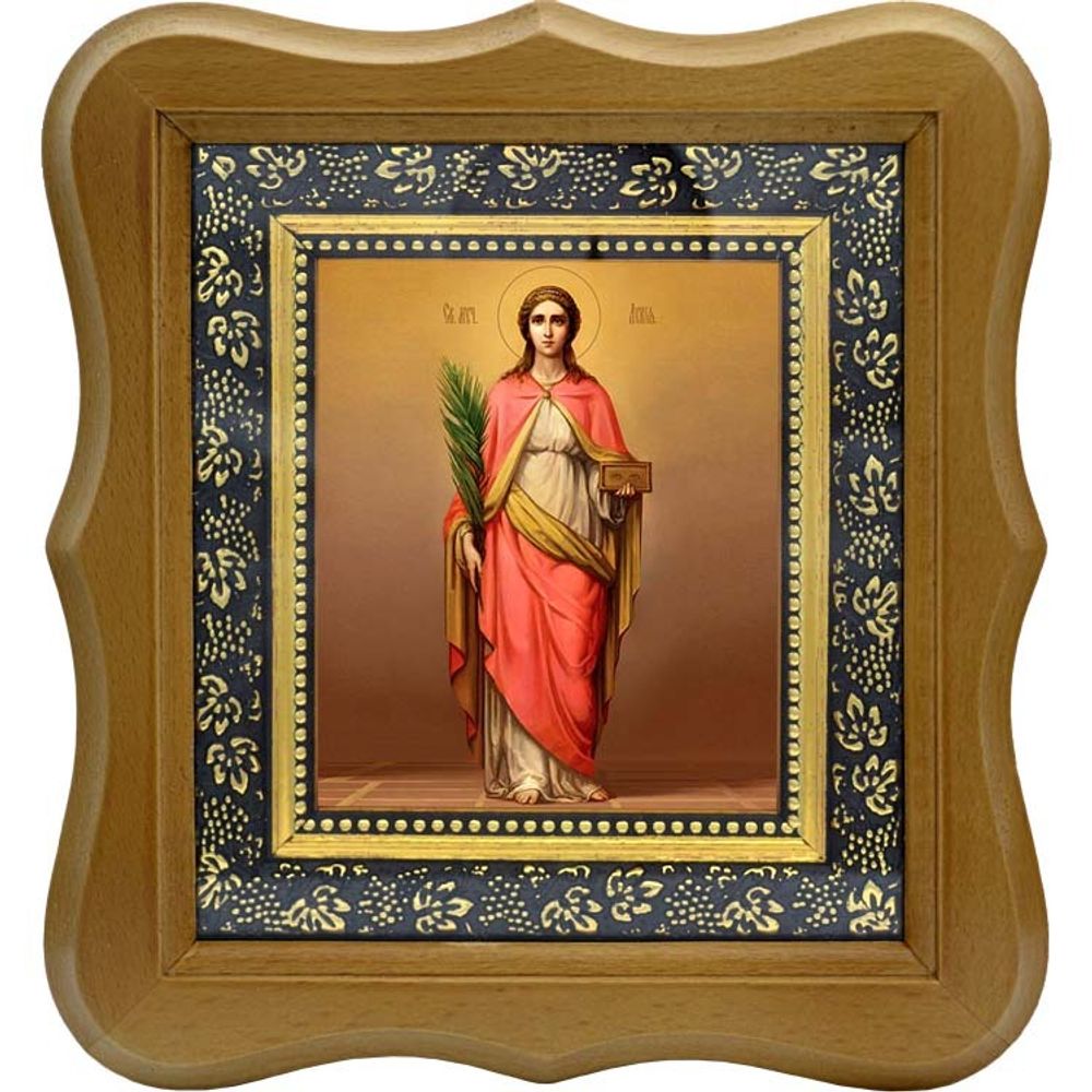 Лукия Сиракузская дева мученица. Икона на холсте.