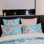 КПБ Сатин MS на резинке MSR010, 2 спальный, 4 наволочки, простынь 160*200*30