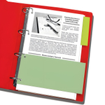 Разделитель картонный BRAUBERG, 100 листов 105х240 мм, 160 гр, зеленый