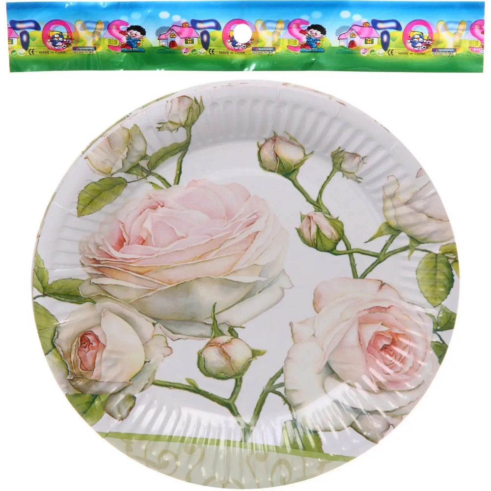 Тарелка бумажная 18 см в наборе 10 шт «Цветочное очарование»