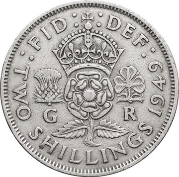 2 шиллинга (флорин) 1949 Великобритания