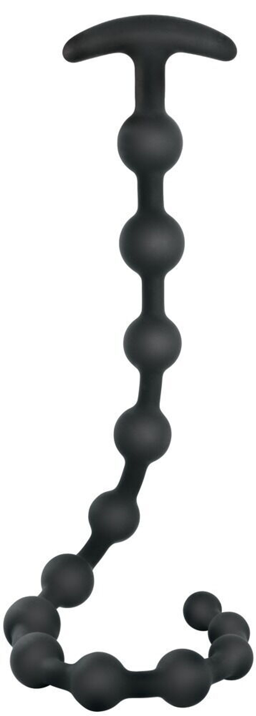 Черные анальные бусы Anal beads - 50 см.