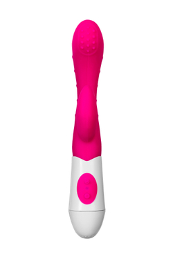Вибратор с клиторальным стимулятором A-Toys by TOYFA Nessy, силикон, розовый, 20 см