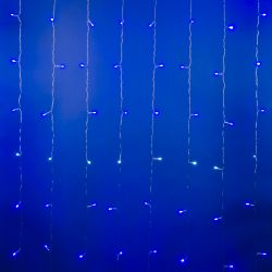 ULD-C3020-240-TTK BLUE-WHITE IP44 Занавес светодиодный с эффектом мерцания. 3х2м. Соединяемый. 240 светодиодов. Белый и синий свет. Провод прозрачный. TM Uniel