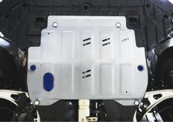 Защита картера и КПП Rival для Infiniti JX 35 (V - 3.5) 2012-2014/Infiniti QX60 (V - 2.5 Hybrid; 3.5) 2013-2016/Infiniti QX60 I рестайлинг (V - 3.5) 2016-2021/Nissan Murano Z52 (V - 3.5) 2016-н.в./Nissan Pathfinder R52 (V - 3.5) 2014-2017, штампованная, алюминий 3 мм, с крепежом, 333.2415.2