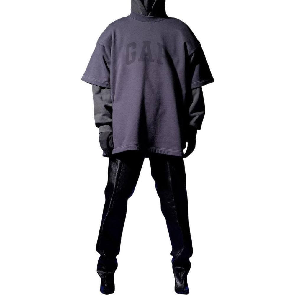 YEEZY x GAP x Balenciaga Dove Padded Heavy Fleece Tee, серый