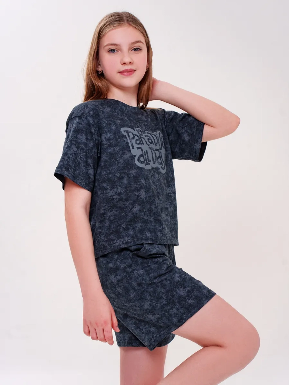 Домашний подростковый комплект футболка и шорты