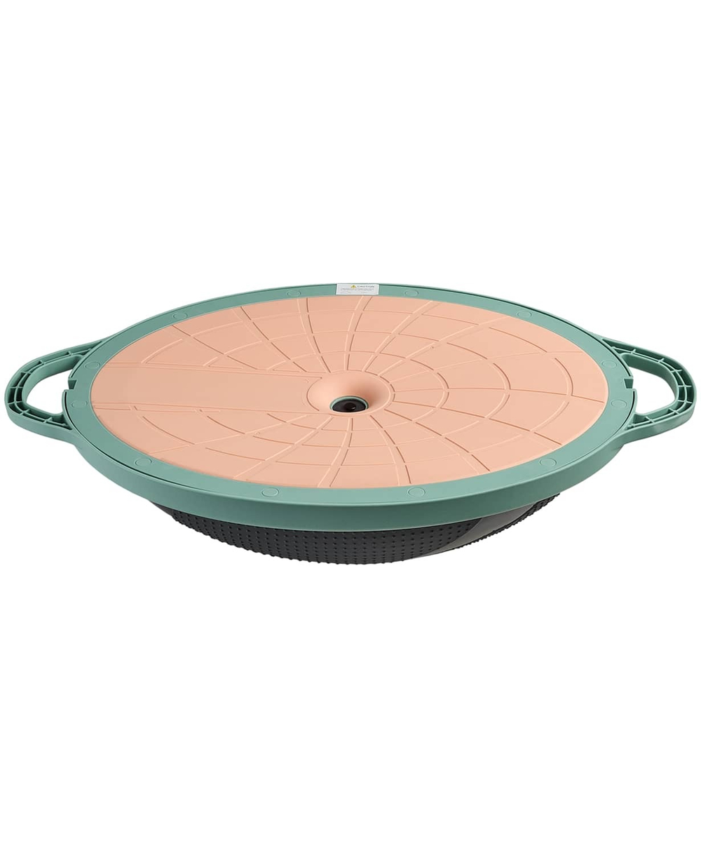 БЕЗ УПАКОВКИ Полусфера "BOSU" GB-503 с эспандерами, с насосом, серый/зеленый
