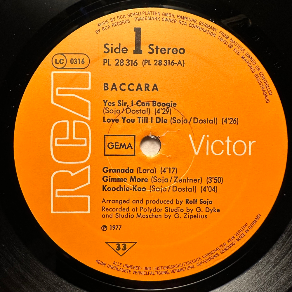 Baccara - Baccara (Германия 1977г.)