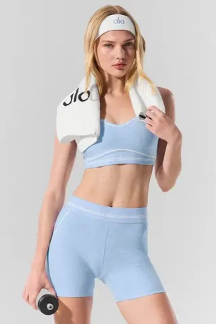 Alo yoga Шорты спортивные Alosoft с высокой посадкой, светло-голубой