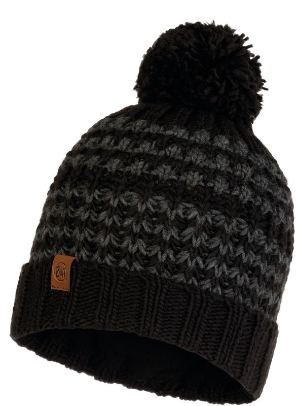 Шапка вязаная с флисом Buff Hat Knitted Polar Kostik Black Фото 1