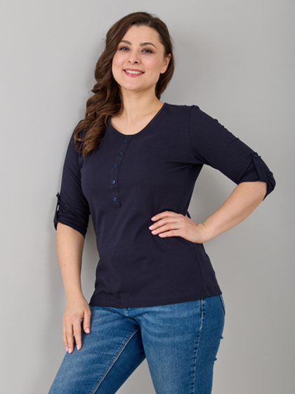 Лонгслив ЛНк-005/темно-синий