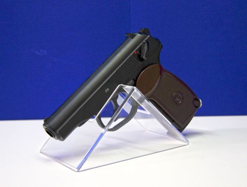 Подставка для пистолета с площадкой для брендирования