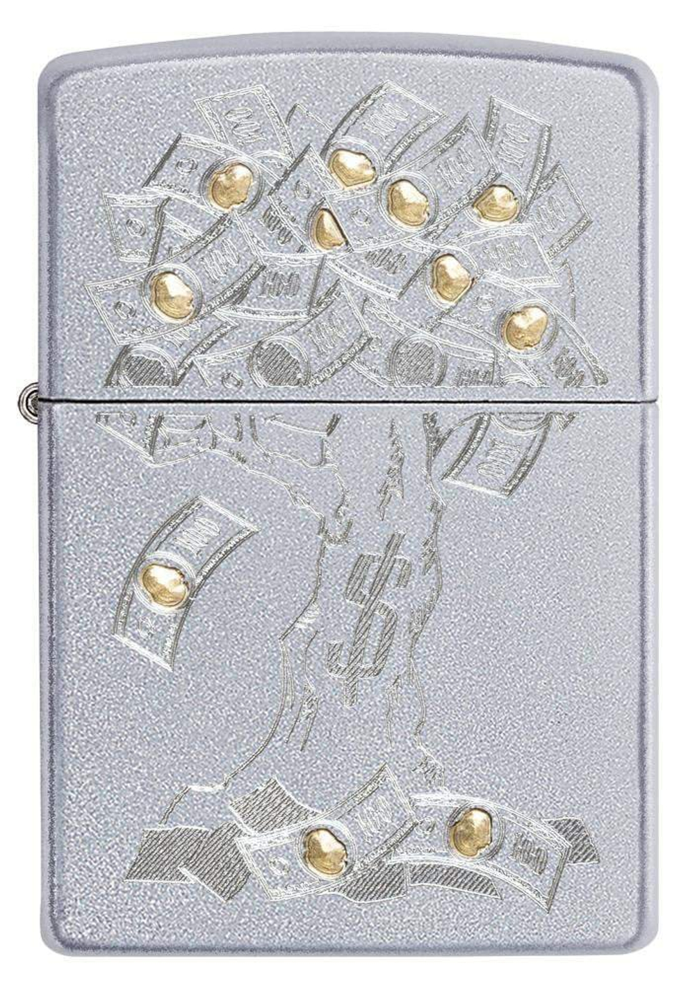 Зажигалка Satin Chrome Money Tree Design ZIPPO 29999