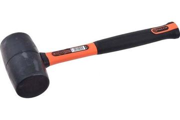 Кувалда  резиновая 65 мм, черная с фиберглассовой рукояткой Tactix 223001