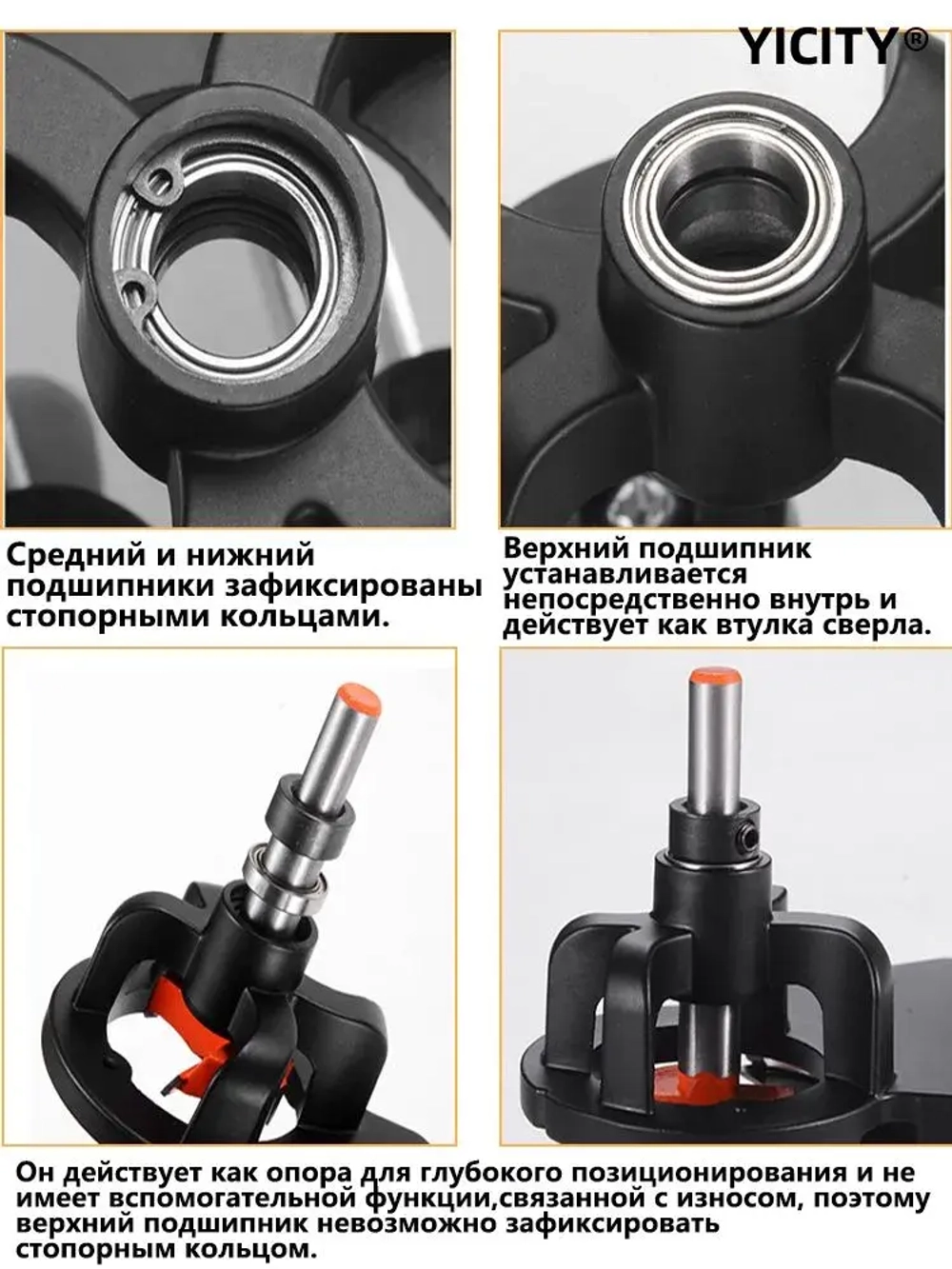 YICITY Шаблон для врезки мебельных петель круглый 35 мм/ Кондуктор для установки петель