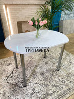 Стол кухонный раздвижной "Белый глянец"