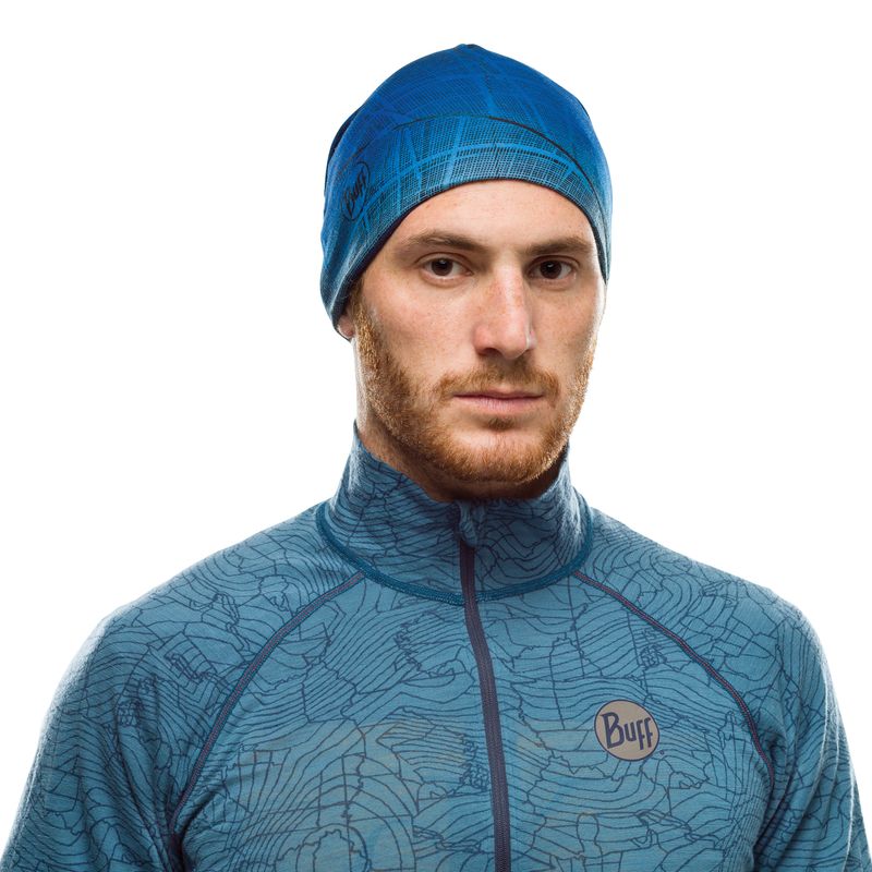 Тонкая флисовая шапочка Buff Hat Polar Microfiber Tow Blue Фото 2