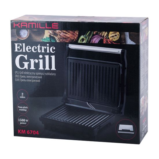 Гриль электрический с антипригарным покрытием Kamille KM-6704