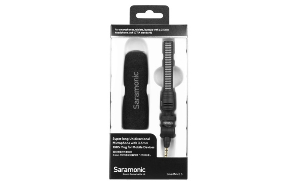 Микрофон Saramonic SmartMic5S мини-пушка для мобильных устройств, 3.5мм TRRS