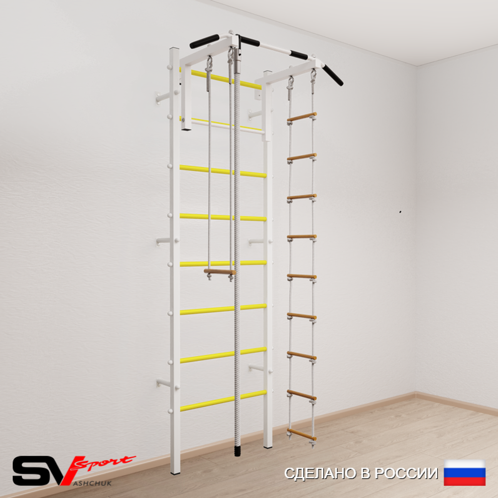 Шведская стенка Sv Sport 516 (Турник стандарт/Канат/Лестница/Трапеция)