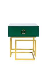 Тумбочка Esthetic зеленая на золоте
