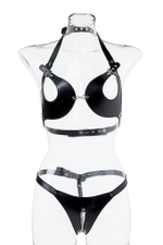 Бикини кожаное Toyfa Theatre черный OS