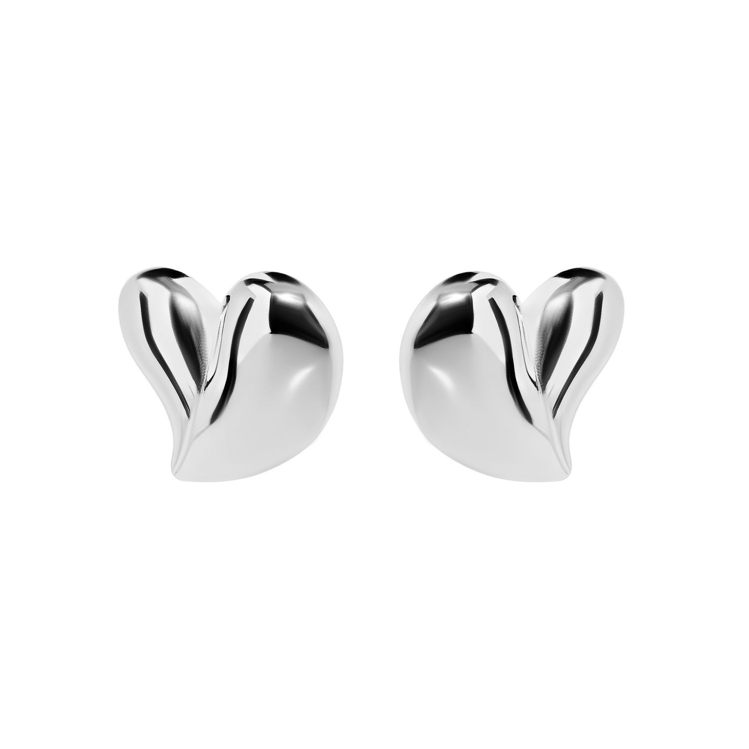 Серьги Plain Heart Earrings – Silver