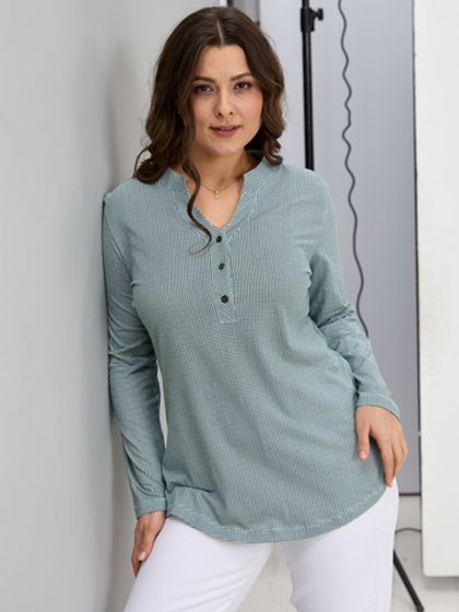 Блузка БЛ-22/гусинаялапка-зеленый