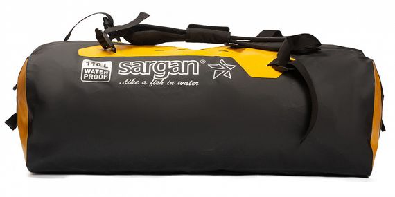 Гермо-Сумка-Рюкзак Sargan Прогрессор-110 герметичная молния 100%, вкладыш 110 л черный/желтый