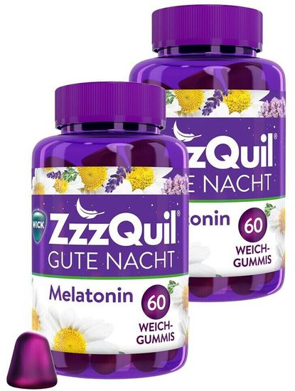 Wick ZzzQuil Gute Nacht Средство от бессонницы с мелатонином 120 шт