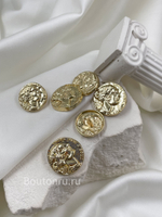 Пуговицы Шан. Золотистые с лицом