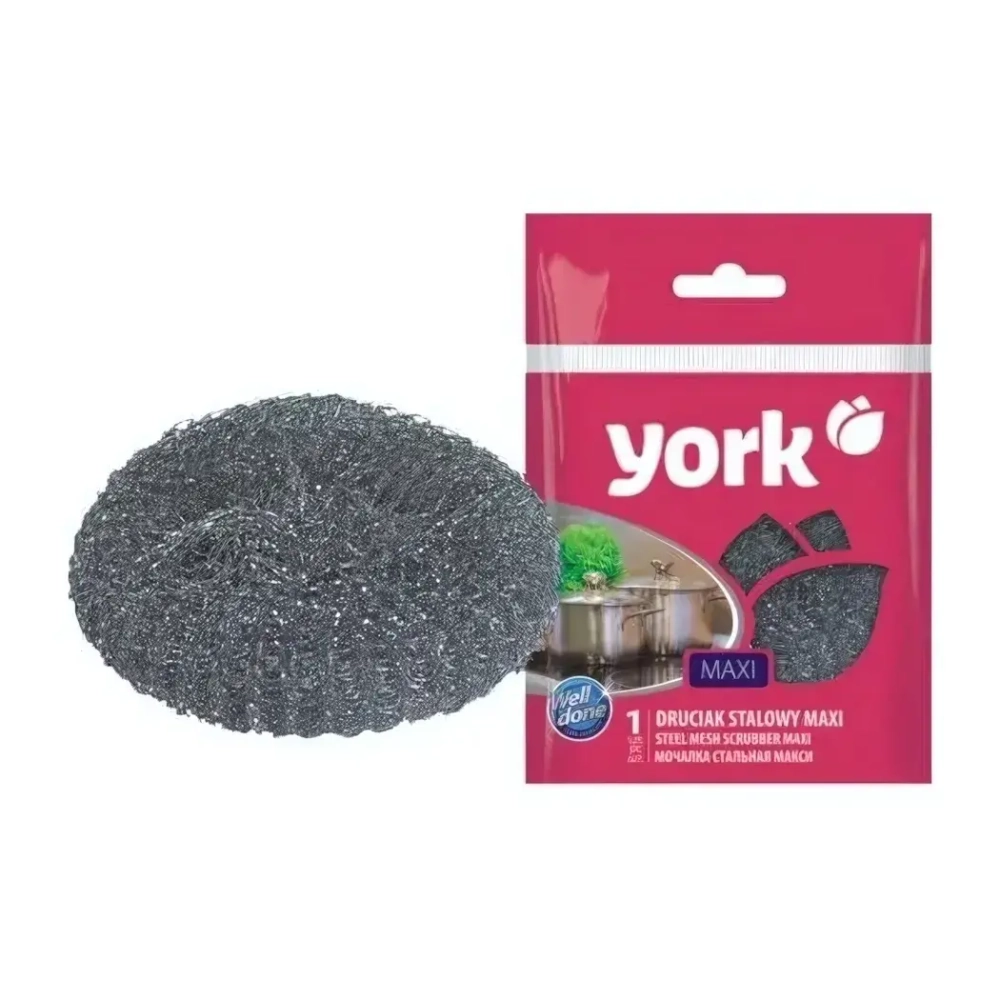 Губка для посуды металлическая МАКСИ ' York '