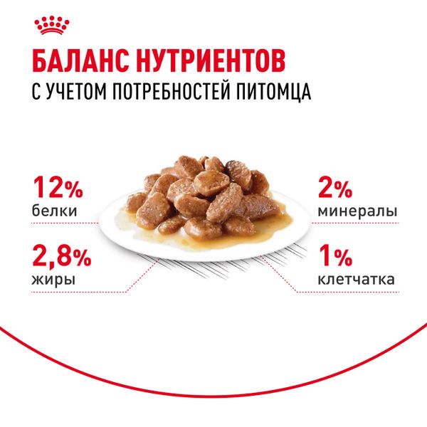 Пауч Royal Canin Instinctive для взрослых кошек, мелкие кусочки в соусе