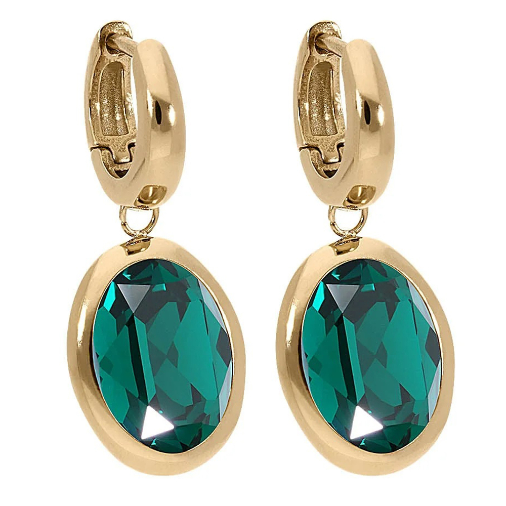 Серьги Qudo Creole TIVOLA small G emerald 310522 G/G