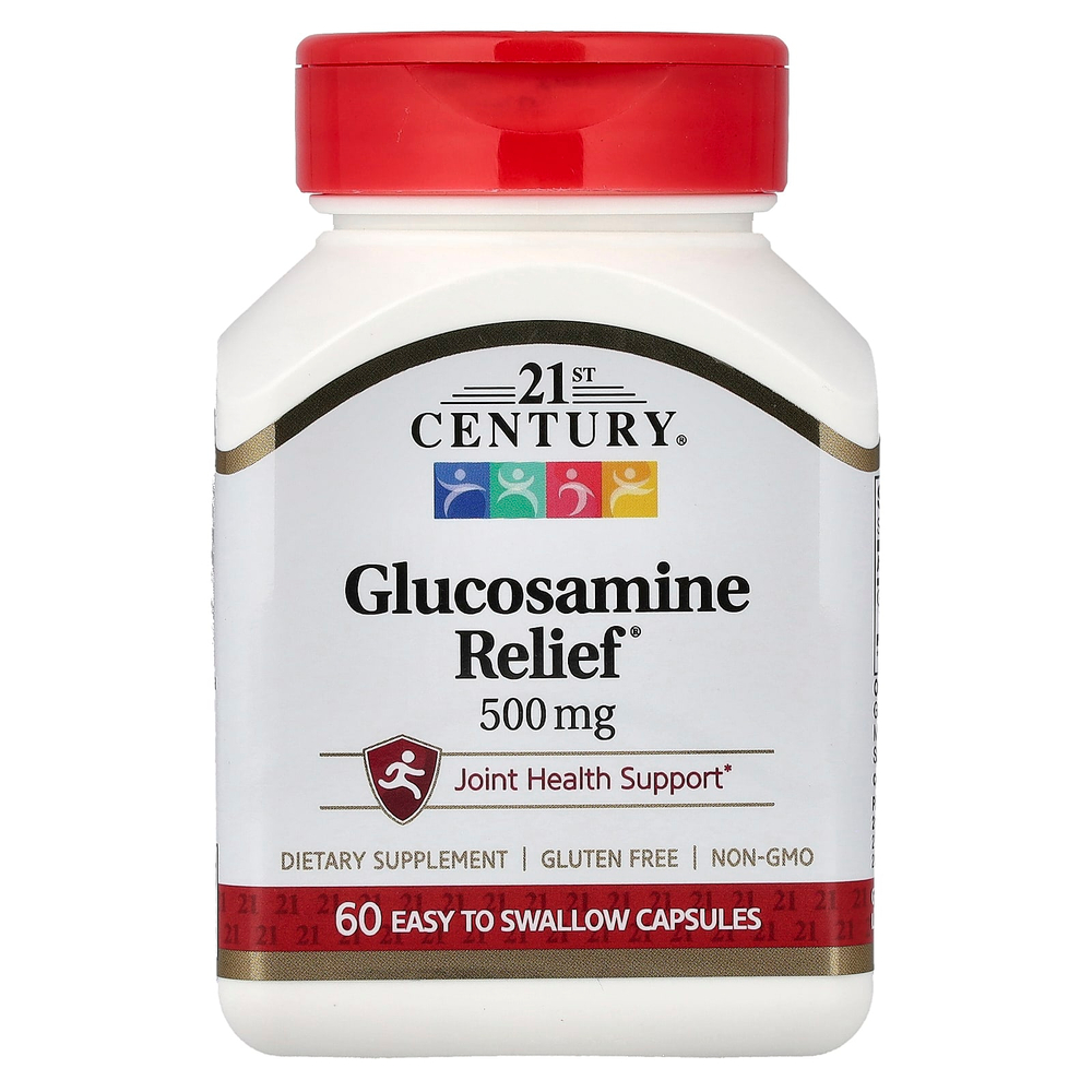 21st Century, Glucosamine Relief, 500 мг, 60 капсул, которые легко глотать