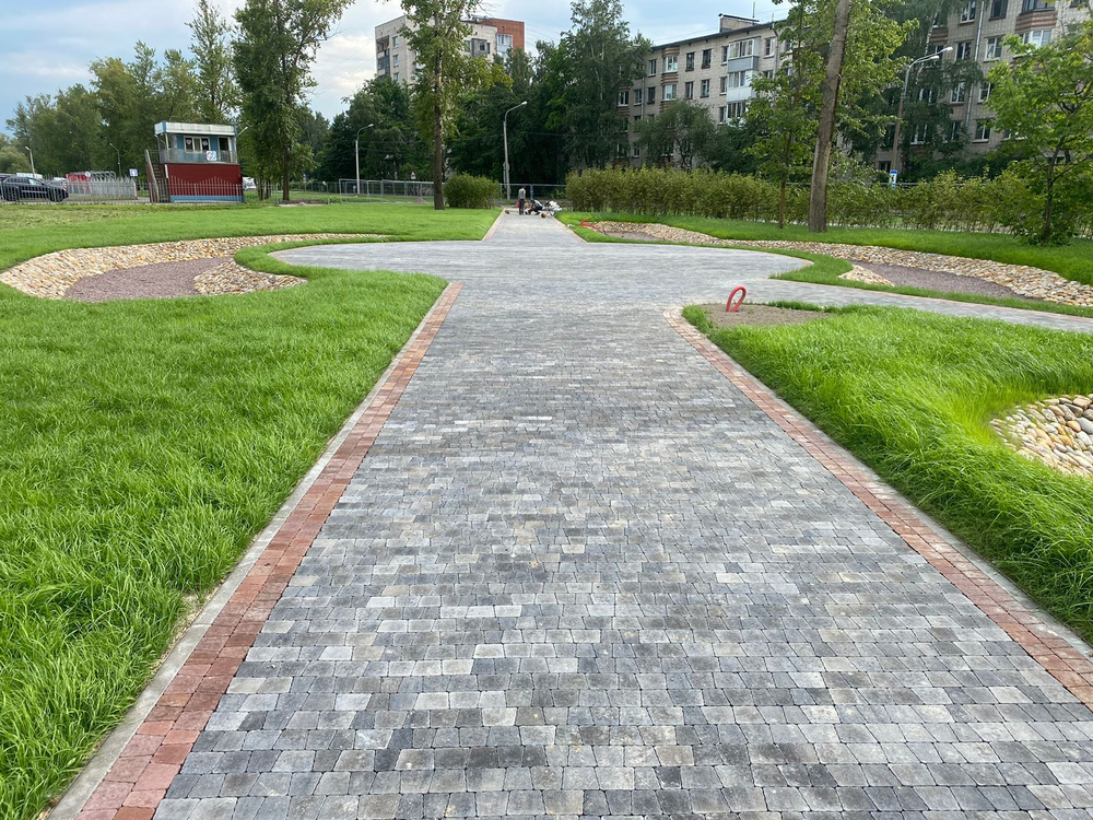 Тротуарная плитка Антик 60 мм Антрацит 