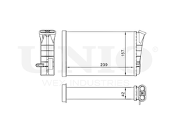 Радиатор отопителя UNIO RAD-20021