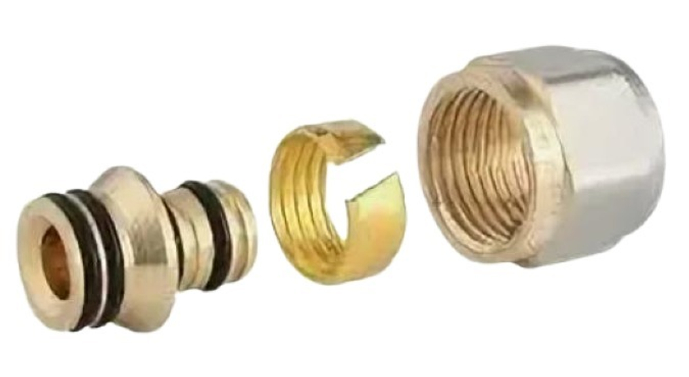 Соединитель для металлопластиковой трубы Евроконус 16(2,0)*3/4 Sunfly